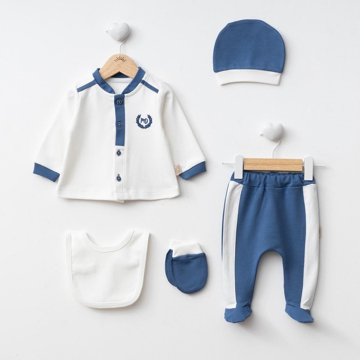 Erkek Bebek Little King 5'li Set