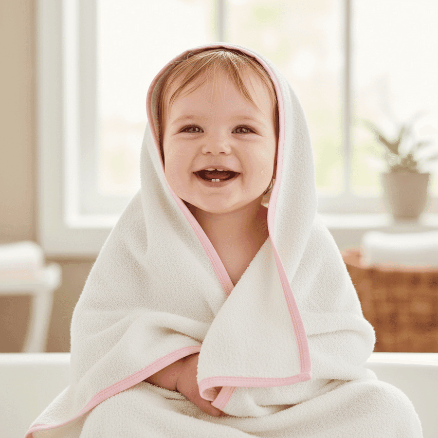 Unisex Yenidoğan Bebek Kapüşonlu Ahtapot Nakışlı Havlu